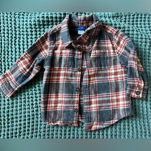 Toddler. Boys. Flannel shirt. NWOT. 12-18 mo